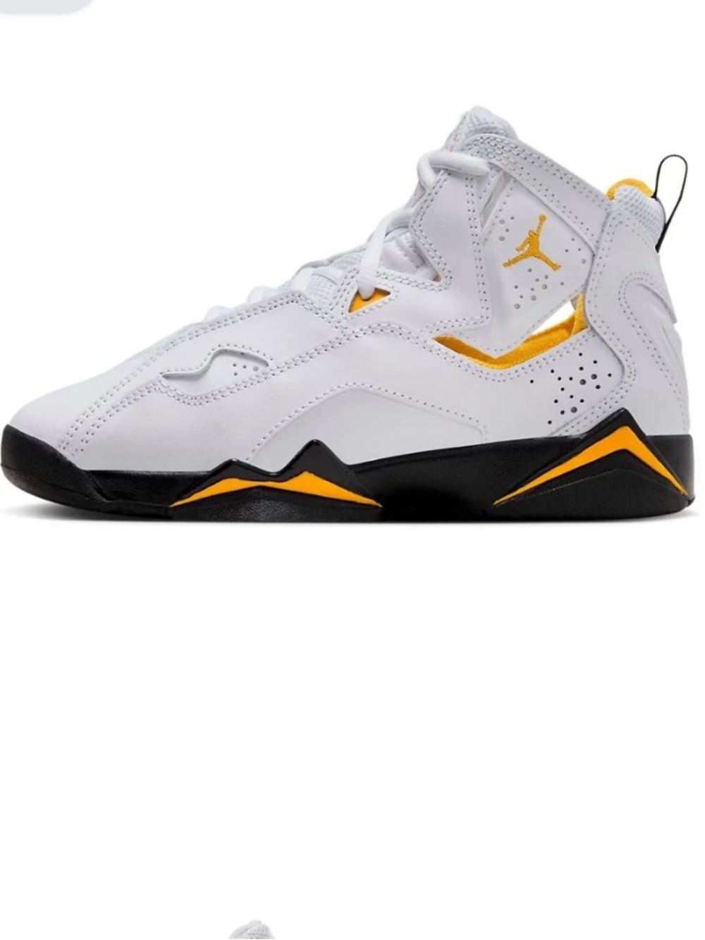 NIKE Sneakers Air Jordan True Flight in White Yellow Ochre Youth Size Y2.5